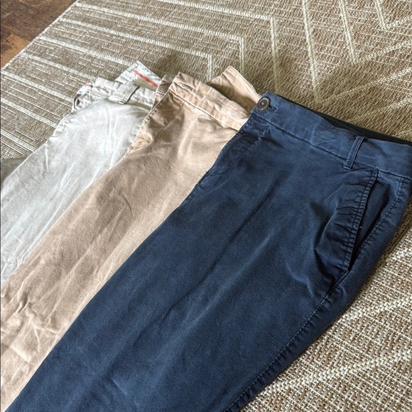 Old Navy Set of Three Casual Pants - Cream, Tan, and Navy - Picture 2 of 9